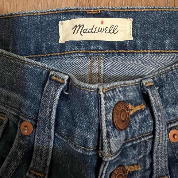 Madewell 10" High Rise Skinny Jeans Women's Size 23 Medium Wash Button Fly - Picture 13 of 13